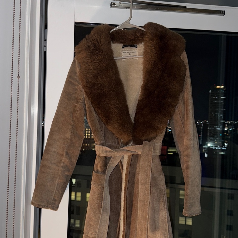 VINTAGE SUEDE FUR COAT